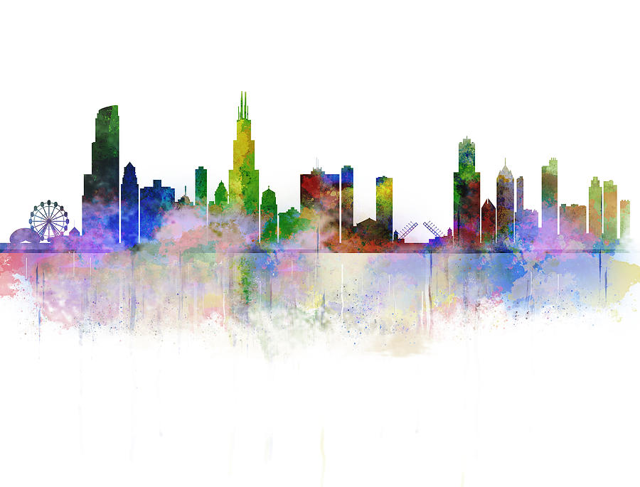 Chicago Skyline #2 Digital Art by Glenn Galen