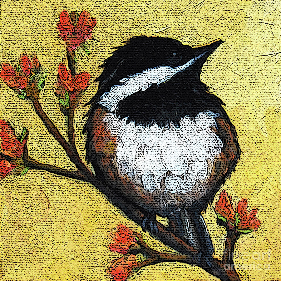 2 Chickadee Painting by Victoria Page