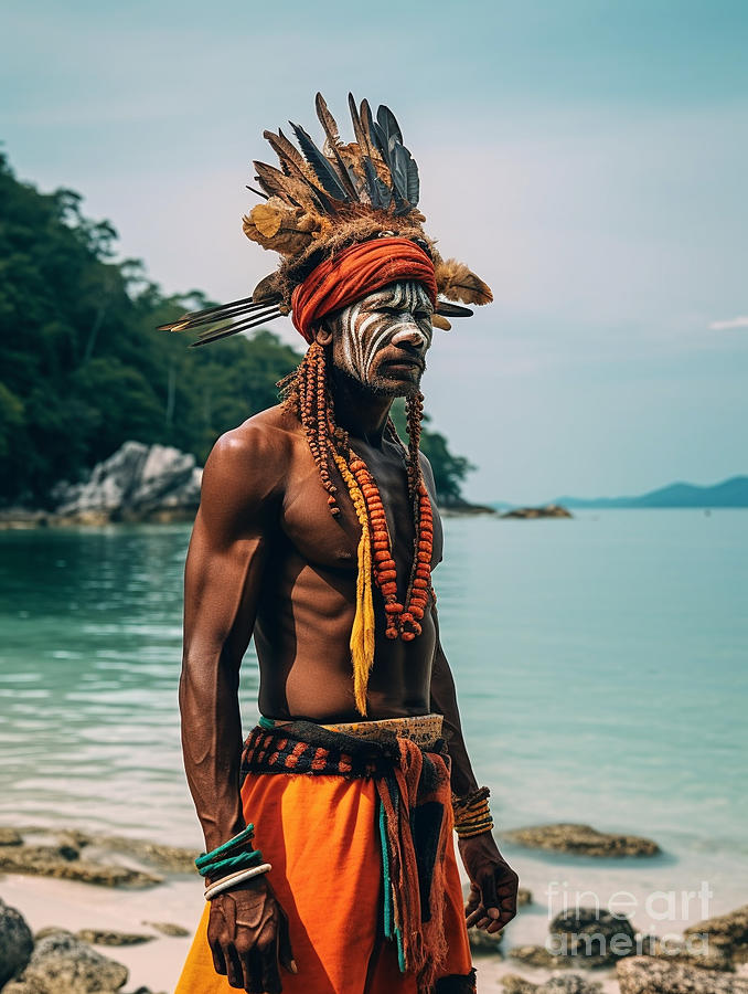 Chief from Moken Tribe Mergui Archipelago Surr by Asar Studios 2