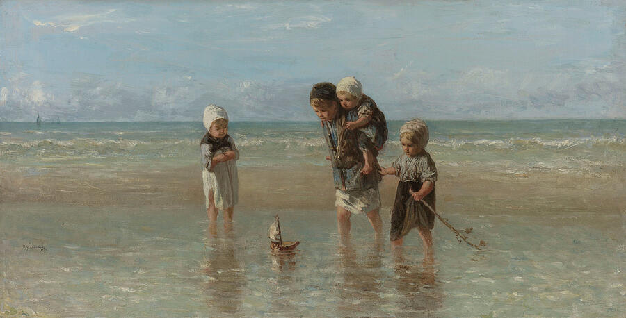 Children of the Sea, from 1872 Painting by Jozef Israels Children of the Sea, from 1872 Painting by Jozef Israels
