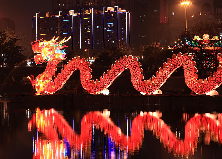 Chinese traditional dragon lantern #2 Photograph by Real444