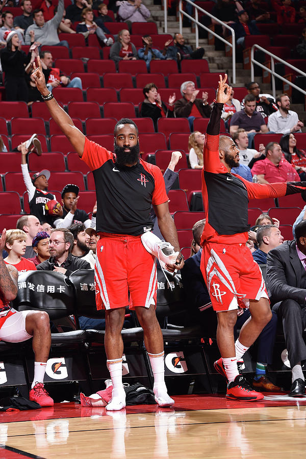 Chris Paul and James Harden Photograph by Bill Baptist