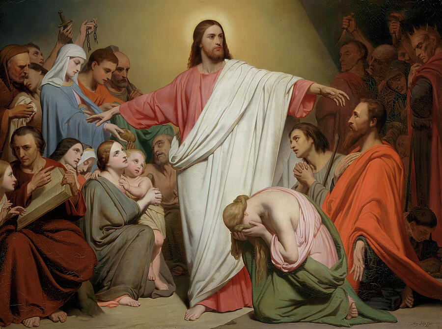 Christ Remunerator, by 1858 Painting by Ary Scheffer