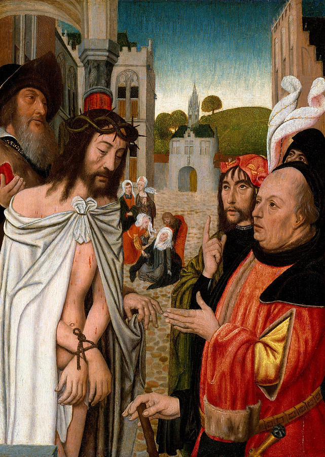 Christ Shown to the People #3 Painting by Jan Mostaert