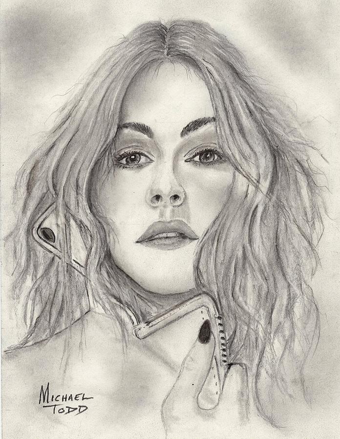 Songwriter Drawing - Christina Aguilera by Michael Todd