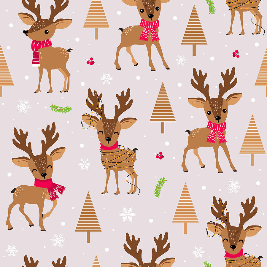 Christmas Reindeer #2 Digital Art by Little Black Bird Designs - Fine ...