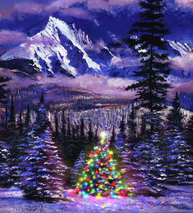 Christmas Tree Land #1 Painting by David Lloyd Glover