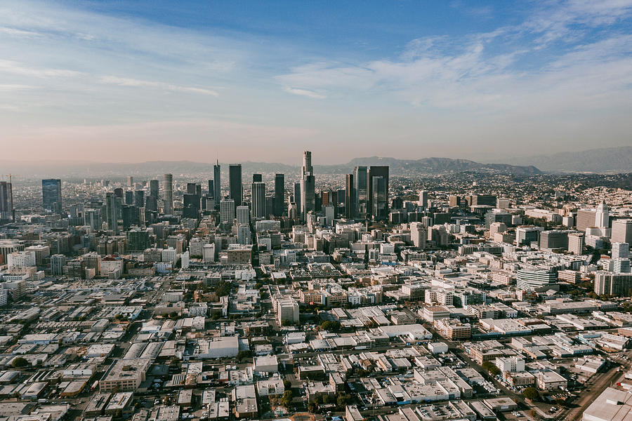 Circa November 2019 Aerial Drone View of Downtown Los Angeles ...