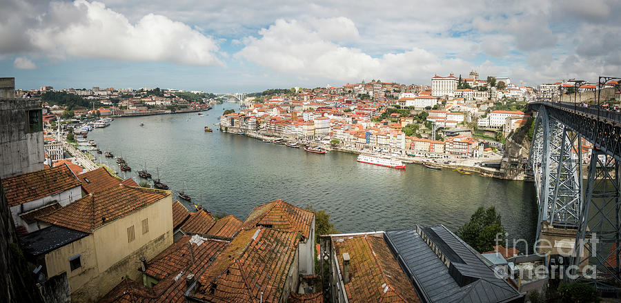 Cityscape of Porto, Portugal at the Douro River. #1 Photograph by Perry Van Munster
