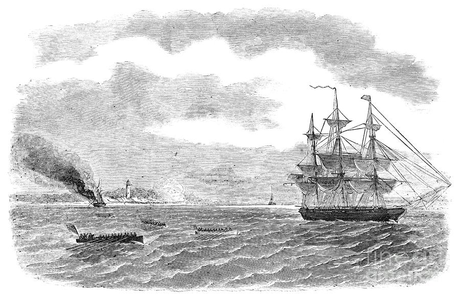 Civil War Blockade, 1861 Drawing by Granger