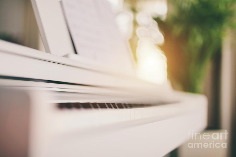 Classic white piano keyboard #2 Photograph by Michal Bednarek