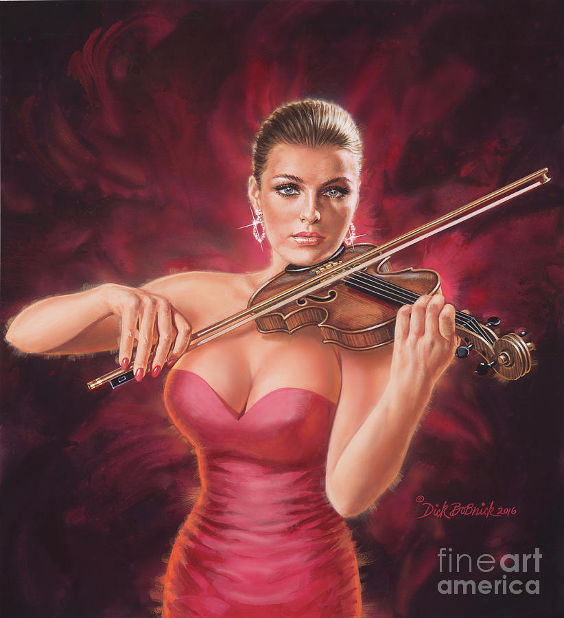 Musician Painting - Classical Beauty by Dick Bobnick