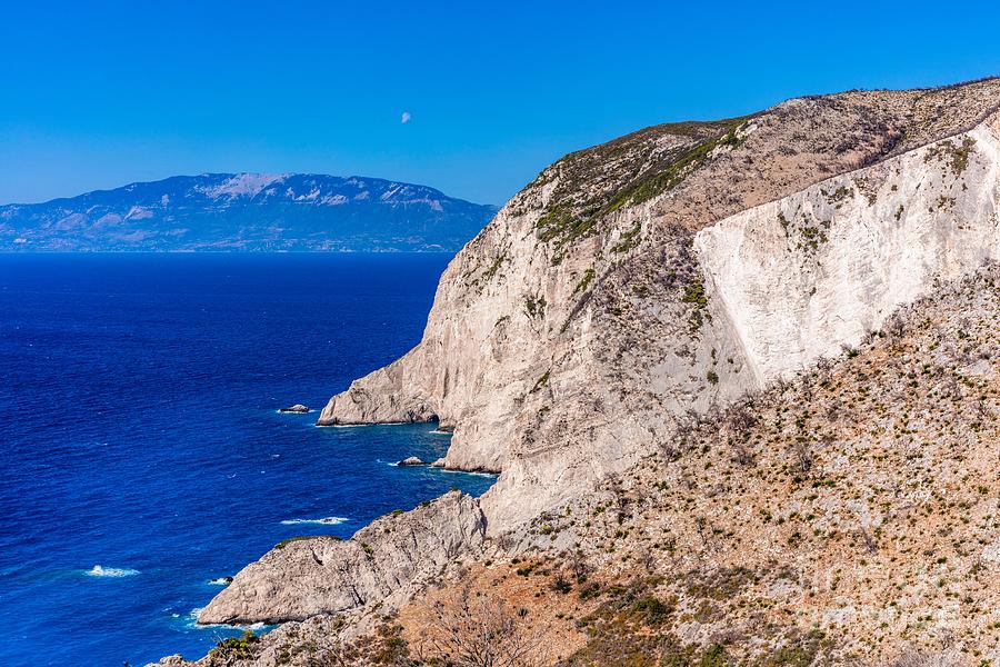 Cliffs and Ioanian sea at Zakynthos, Greece. #2 Photograph by Michal Bednarek