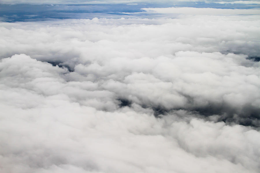 Clouds. view from the window of an airplane flying #2 Photograph by Jukree