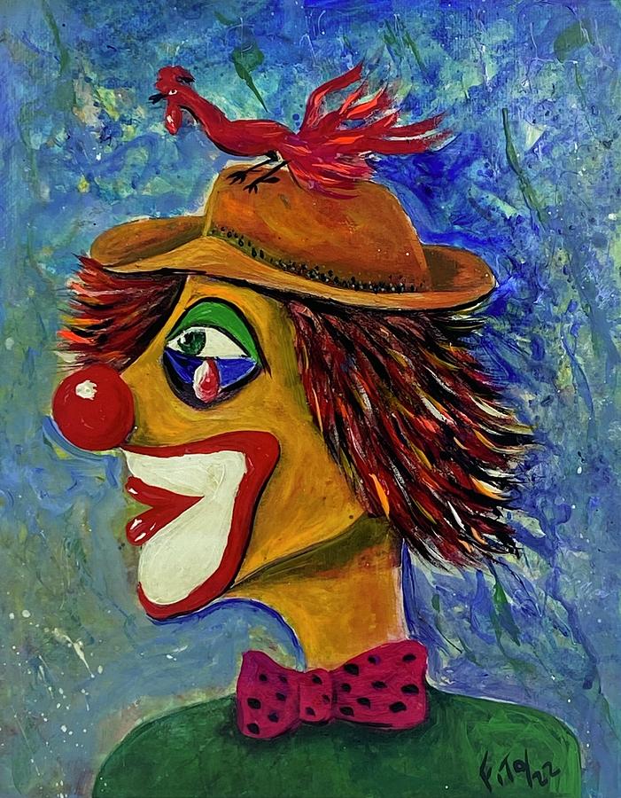 Clown #2 Painting by Adolfo Flores - Fine Art America