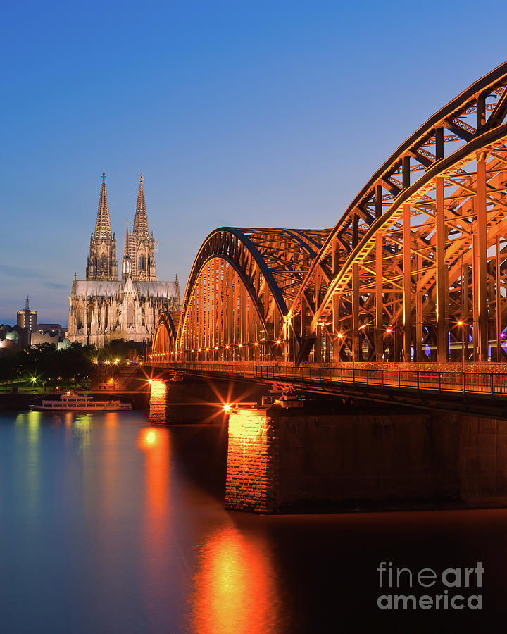 Cologne Cathedral and Hohenzollern Bridge #2 Photograph by Henk Meijer Photography