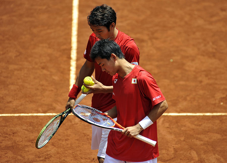 Colombia v Japan - Davis Cup World Group Play-Off - Day 2 #2 Photograph by Getty Images Latam