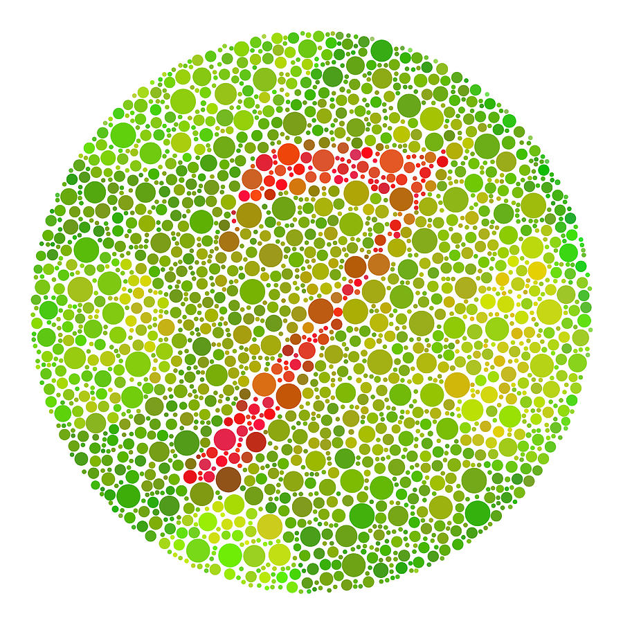 Color blindness test #2 Drawing by Mfto