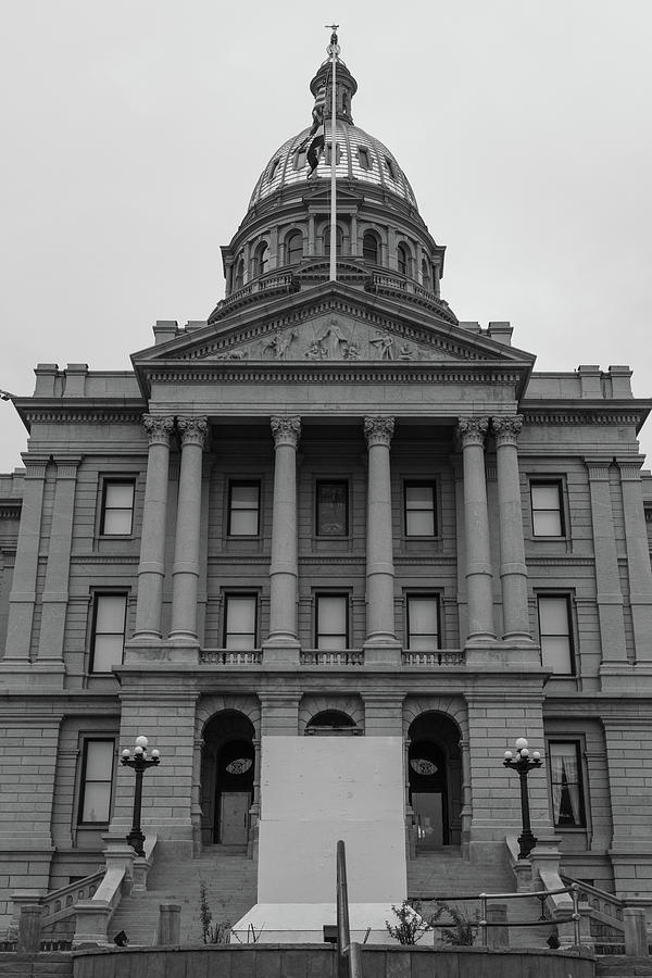 Colorado state capitol building in Denver Colorado in black and white #2 Photograph by Eldon McGraw