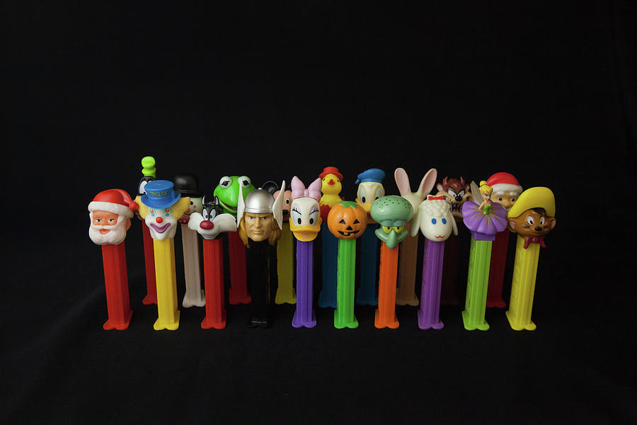 Candy Photograph - Colorful Vintage Pez Dispensers #2 by Erin Cadigan