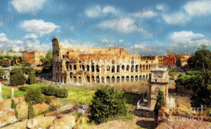 Colosseum, Rome #2 Digital Art by Jerzy Czyz