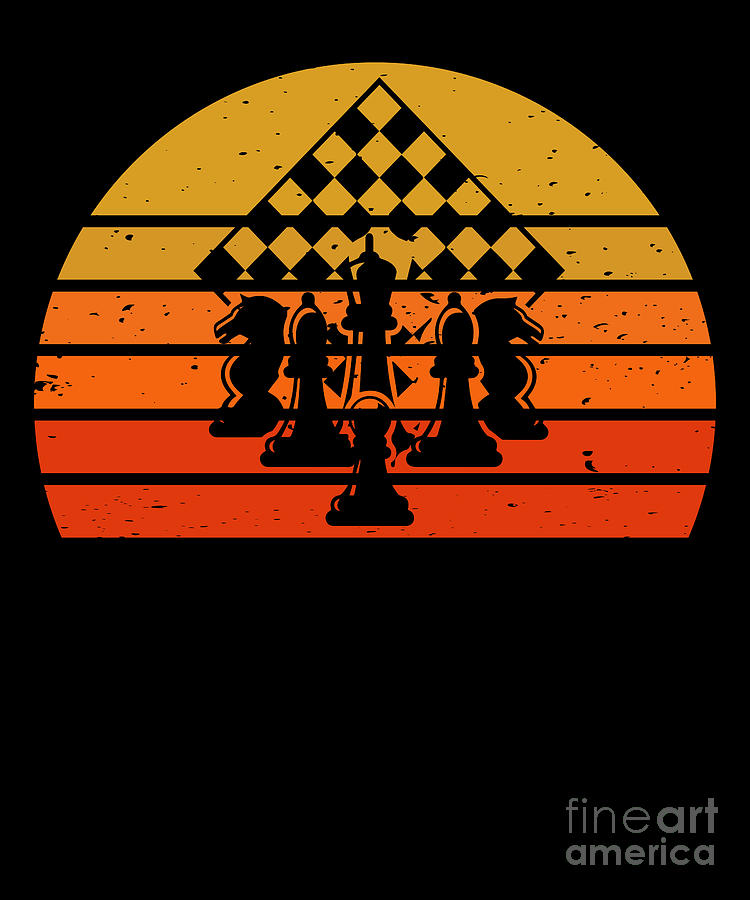 Coloured retro vintage chess figures #2 Digital Art by BeMi Store - Pixels