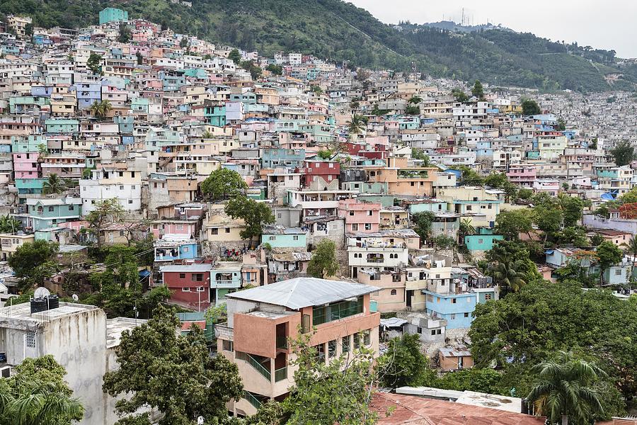 Colourful houses, slum Jalousie, Petionville, Port-au-Prince, Ouest, Haiti #2 Photograph by David Weyand