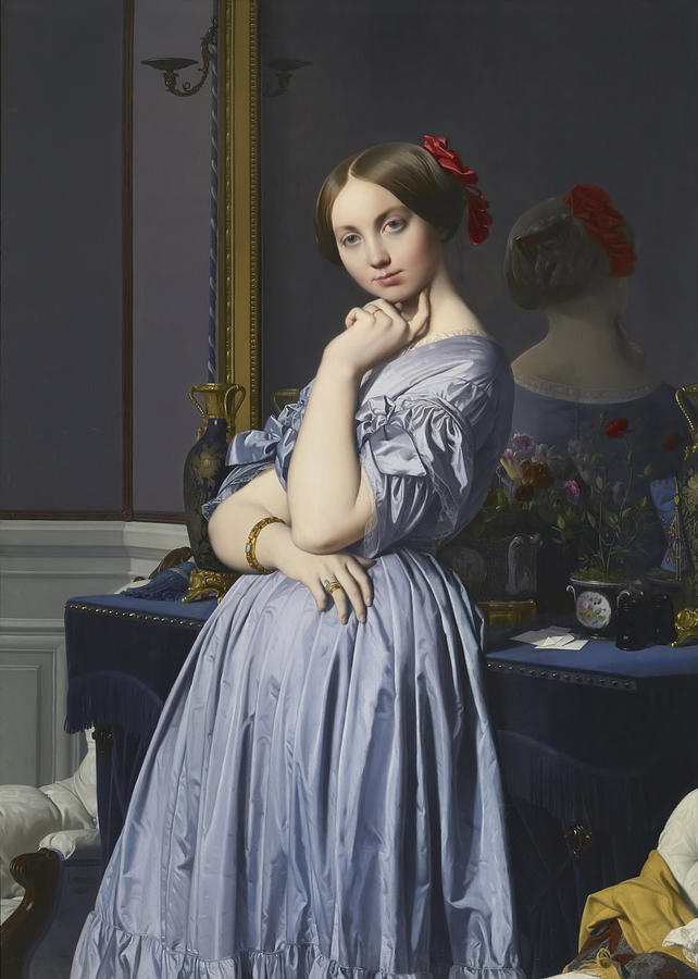 Vintage Painting - Comtesse dHaussonville #2 by Jean Auguste Dominique Ingres
