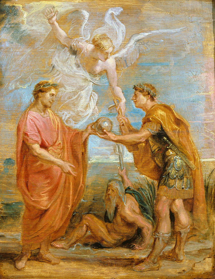 Peter Paul Rubens Painting - Constantius appoints Constantine as his successor  #2 by Peter Paul Rubens
