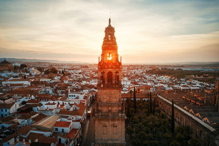 Cordoba bell tower sunset #2 Photograph by Songquan Deng