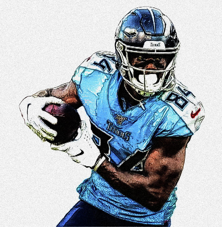 Corey Davis Titans WR.. Digital Art by Bob Smerecki - Fine Art America