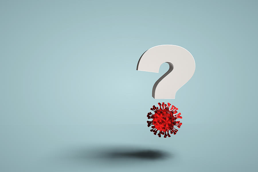 Coronavirus And Question Mark,3d Render #2 Photograph by Dowell