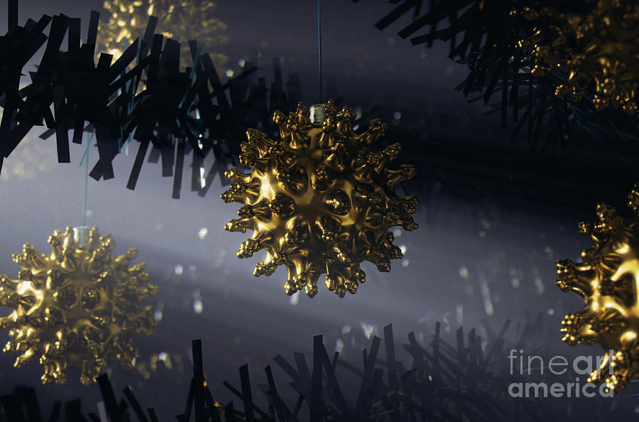 Christmas Digital Art - Coronavirus Christmas Baubels #2 by Allan Swart