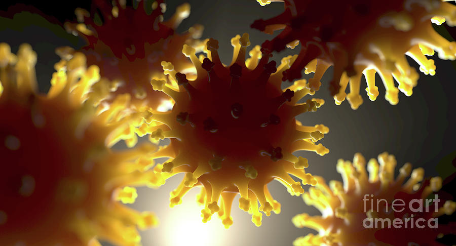 Abstract Photograph - Coronavirus Molecules #2 by Allan Swart