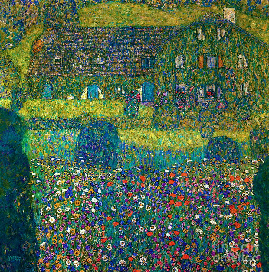 Country House by the Attersee #2 Painting by Gustav Klimt