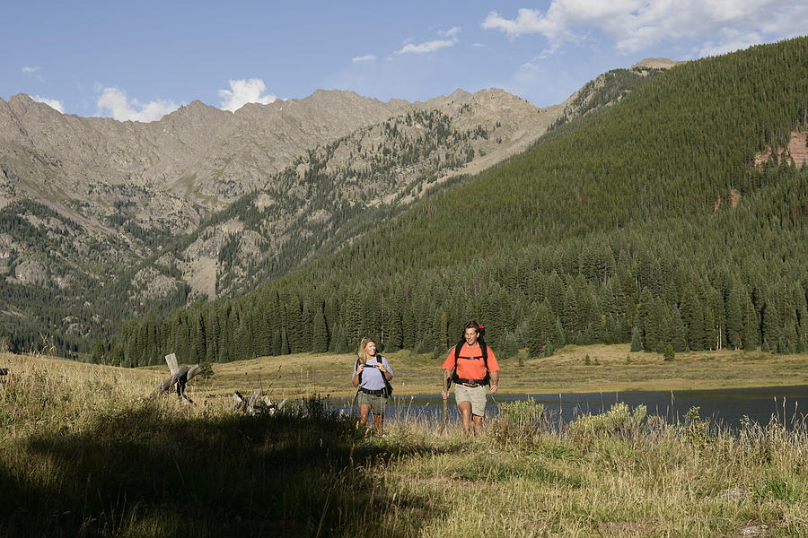 Couple hiking #2 Photograph by Comstock Images