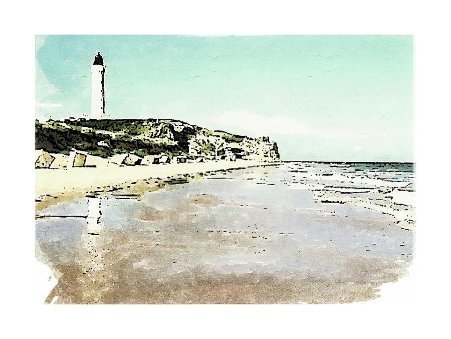 Covesea Lighthouse Digital Art by John Mckenzie