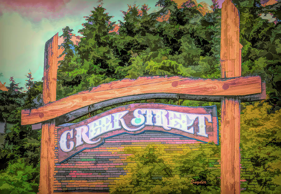 Creek Street Sign Ketchikan Alaska 2 #2 Photograph by Barbara Snyder