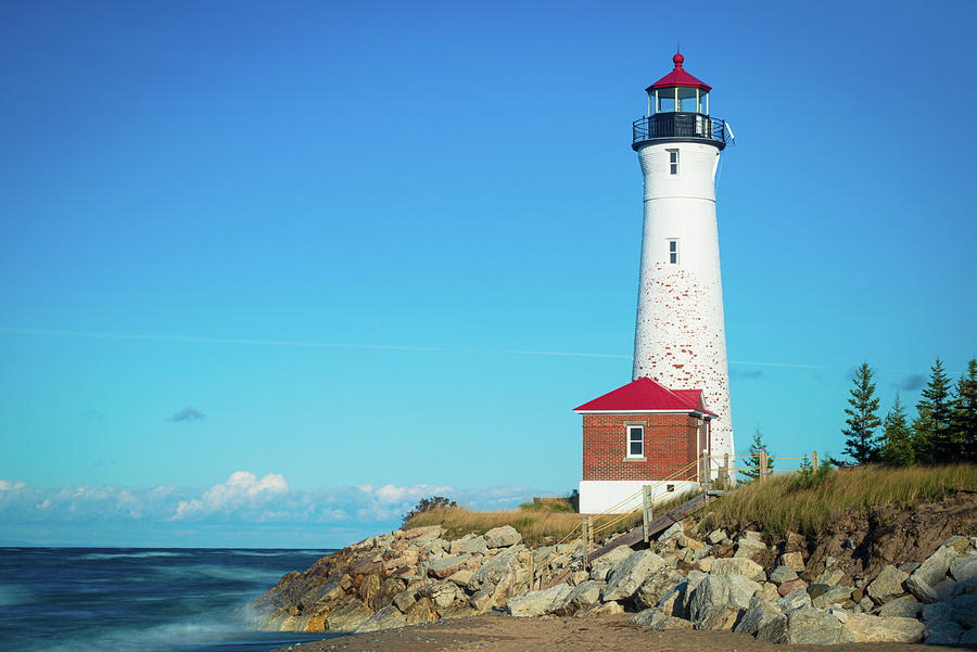 Crisp Point Lighthouse #1 Photograph by Douglas Allen Crisp Point Lighthouse #1 Photograph by Douglas Allen