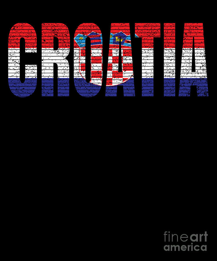 Croatia Country Vintage Croatian National Flag Gift Digital Art by Art ...