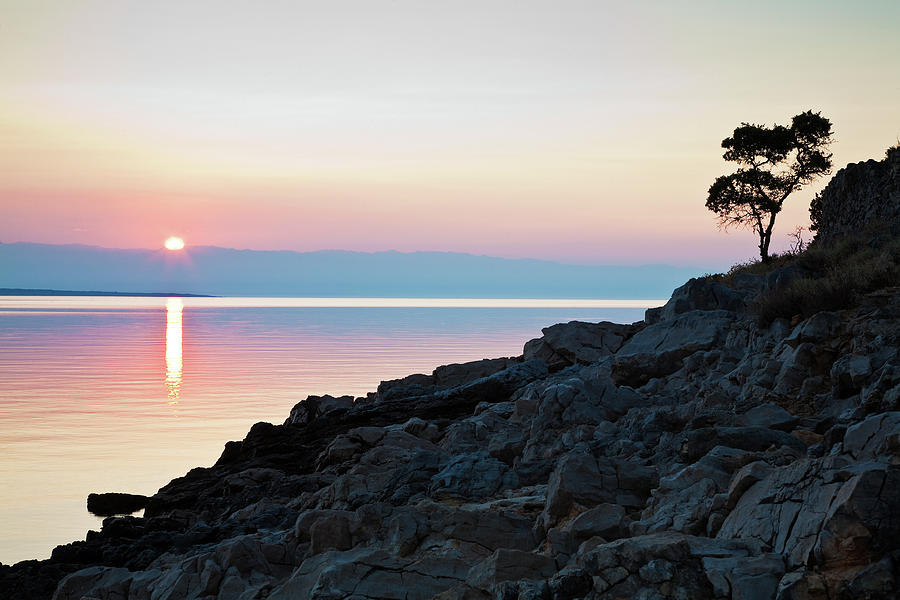 Cunski coastline at sunrise, Losinj Island, Croatia #2 Photograph by Ian Middleton