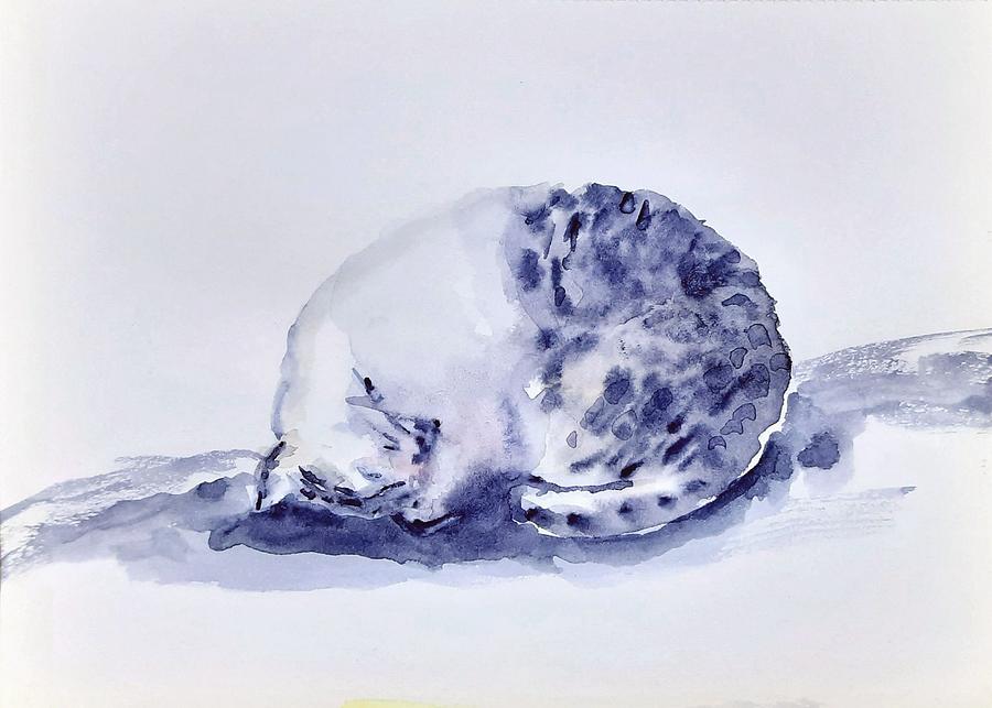 Curled up cat #2 Painting by Asha Sudhaker Shenoy