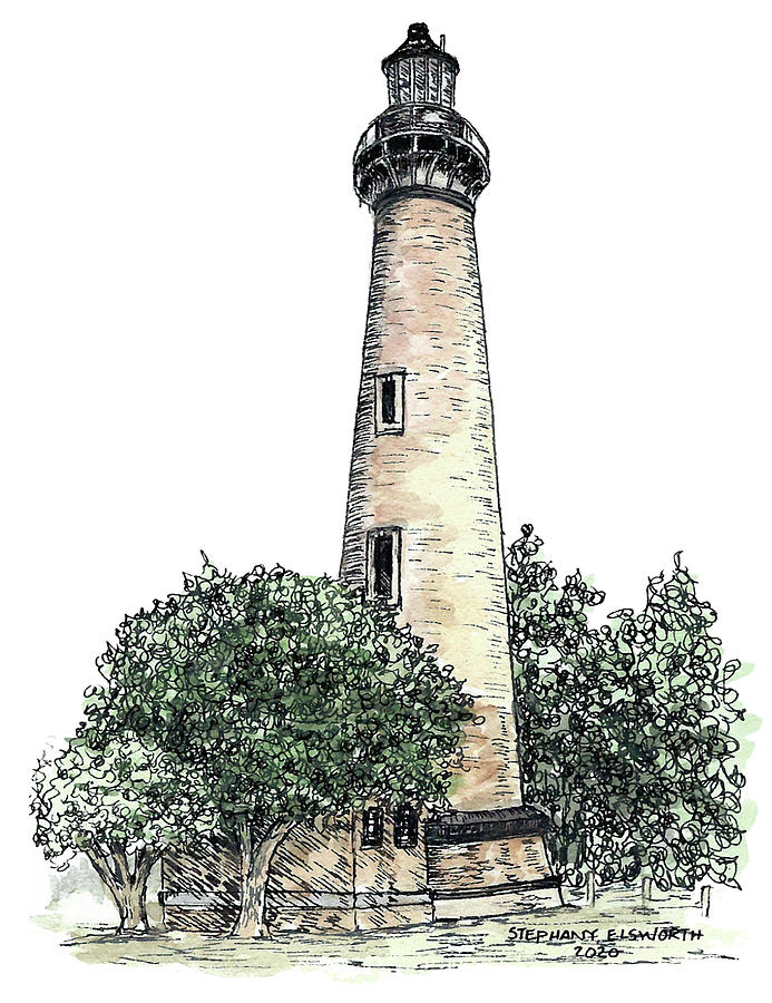 Currituck Beach Lighthouse Mixed Media by Stephany Elsworth - Fine Art ...