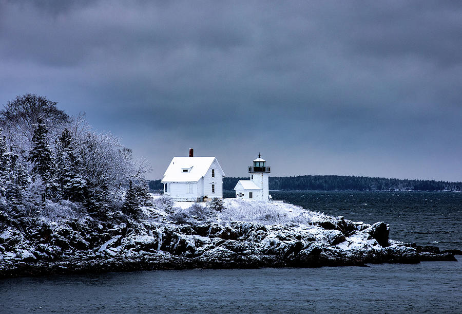 Winter Photograph - Curtis Island Lighthouse #2 by Coffee on the Porch- Maine