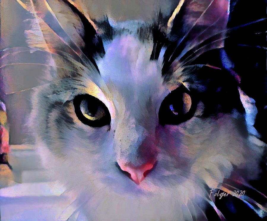 Custom Cat Portraits From Your Photo #2 Digital Art by Jacob Folger