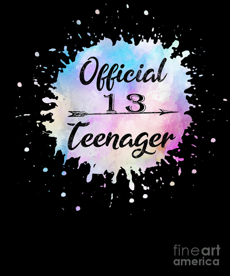 Cute 13th Birthday T For Girls Official Teenager Girl Digital Art By 8837