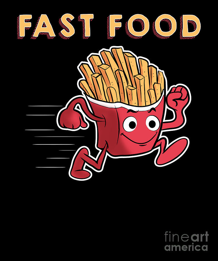 Cute Funny Fast Food Running French Fries Punny Digital Art by The Perfect Presents - Pixels Cute Funny Fast Food Running French Fries Punny Digital Art by The Perfect Presents - Pixels