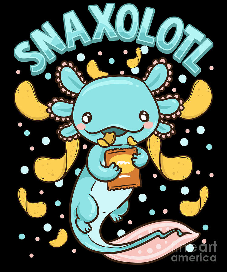 Cute Funny Snaxolotl Adorable Snacking Axolotl #2 by The Perfect Presents