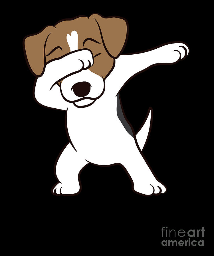 Cute Jack Russell Terrier Dog Dabbing Jack Russell Dab Digital Art by ...