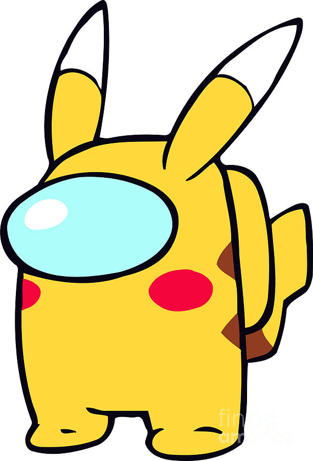 Cute Pikachu Among Us Png, Among us sublimation, Instant Download